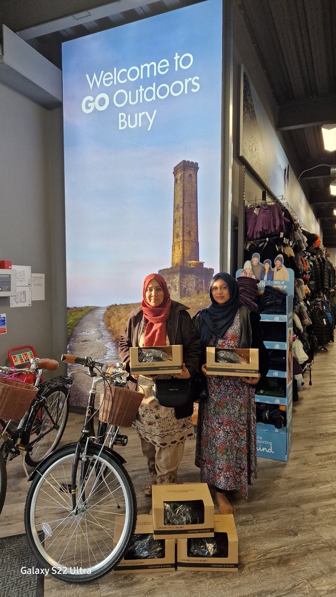 BameProject's tweet image. Huge shoutout to @GreaterSport for the funding to support being active outdoors.
Thank you Azz from Bury @GOoutdoors for supporting our community upcoming #Bikelibrary initiative. Here we are purchasing additional bikes &amp;amp; helmets. 🚴🚴🚴
#cycling #LetsDoIt #burygetactive