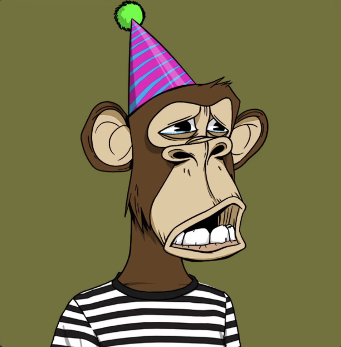 LOUDMOUTH_ETH's tweet photo. Got my 4th #BAYC for #ValentinesDay
Which @ensdomains is he? @BoredApeYC #partyloud #loudparty #partyhat
4th over all 2 at a time! https://t.co/sZdPdLRUdx
