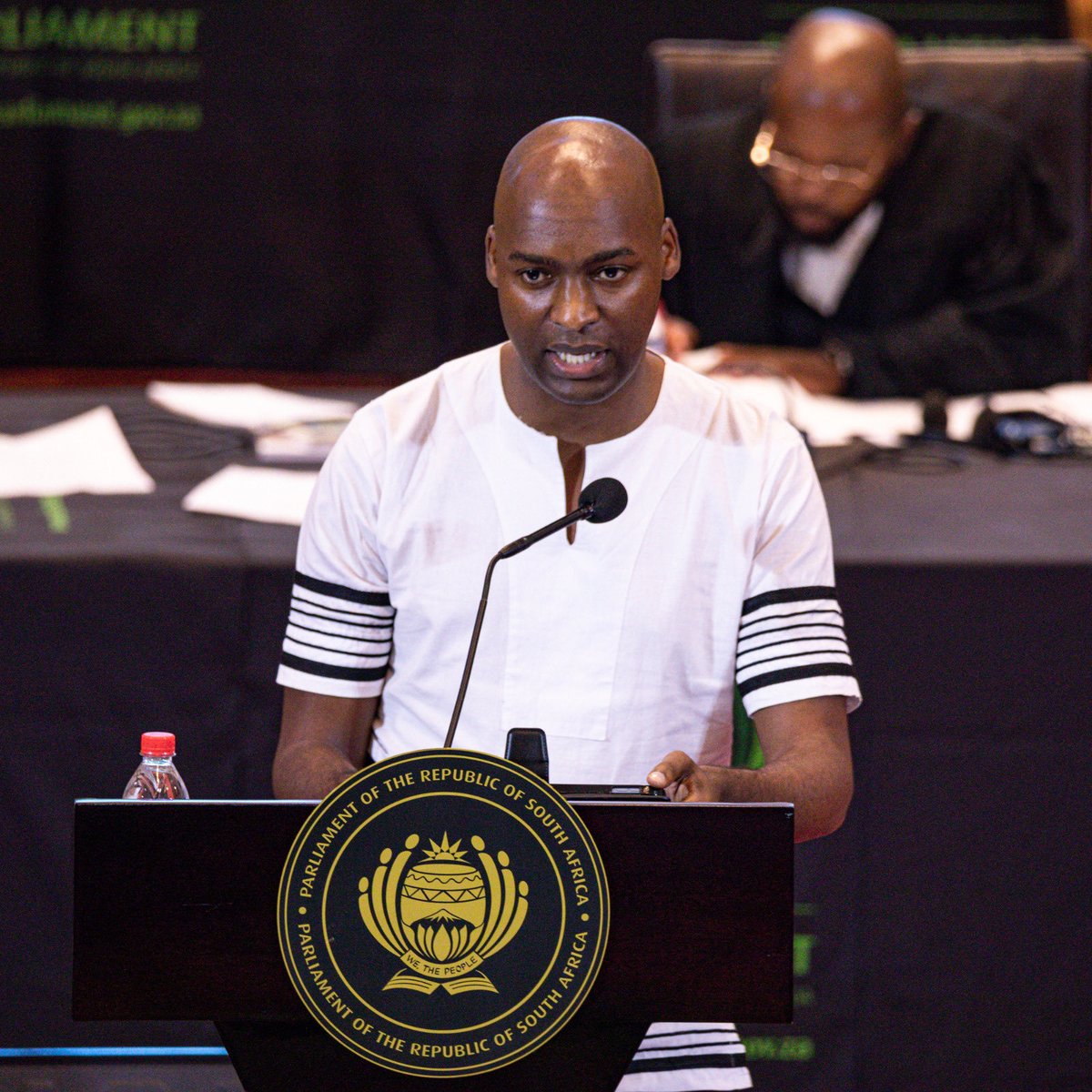ParliamentofRSA's tweet photo. “The police seen in this Chamber last Thursday are nowhere to be found when the citizens of this country needs them the most. Mr President please give people dignity through jobs not handouts”  - ATM Leader Mr Vuyolwethu Zungula during debate on #SONA2023 https://t.co/Hwsg9XO2EJ