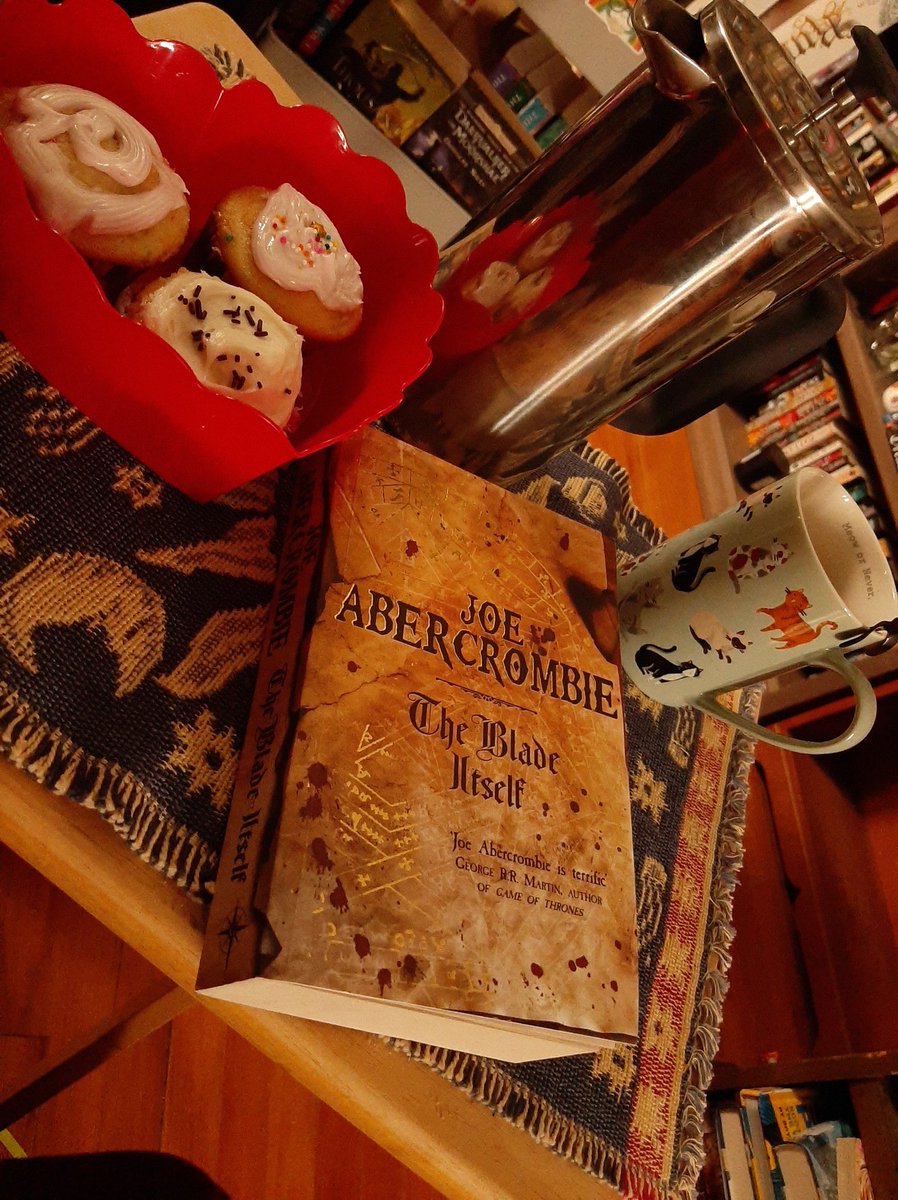 I_can_has_books's tweet photo. Happy Valentines day! 

I've decided that @LordGrimdark will be my valentine this year. 😍

Also currently having a snow storm, so yay for snow days. ❄📚

About to dive into The Blade Itself

#firstlawalong 
#thebladeitself https://t.co/ViIUCb7tjC