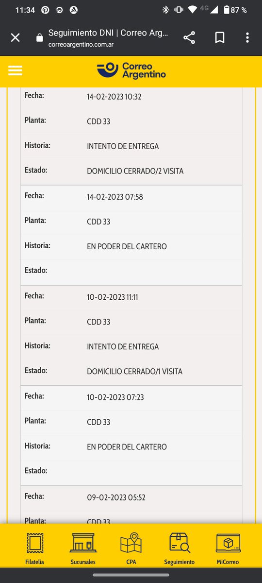 desdeeloceano's tweet photo. @CorreoOficialSA son una #vergüenza. Hace días que espero el #DNI para hacer un trámite y dicen que vienen. Nunca tocaron el timbre. https://t.co/xTrpT9mgNs