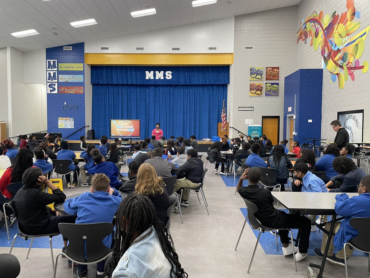 principal_dee's tweet photo. Guess who stopped by to hang out with us!!!! Thank you Taylor’s Stephenson of 13WMAZ for schooling Miller 6th graders  on how weather works!!!
#Built4Bibb #GreatnessHappens Here https://t.co/YeVvSxxnge
