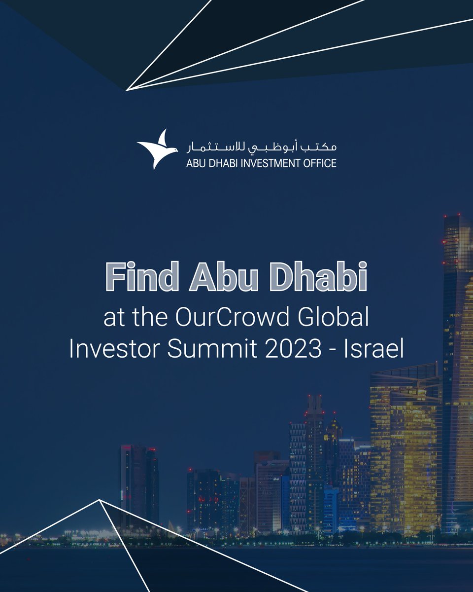 InvestAbuDhabi's tweet photo. Israeli companies, unlock the potential of your business expansion in #AbuDhabi with #ADIOIsrael 🇮🇱
Visit the #AbuDhabi Pavilion at the @OurCrowd Global Investment Summit 2023 in Israel. https://t.co/X3OveJ5NFS