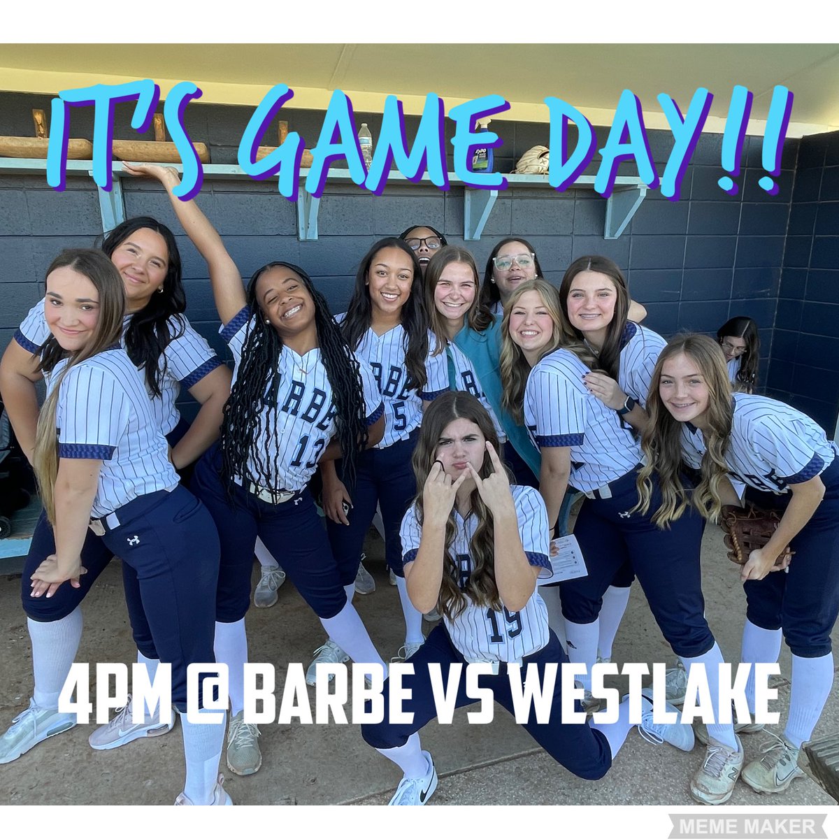 It’s finally Game Day for the Lady Bucs! Come check us out today at Barbe High School at 4pm!!