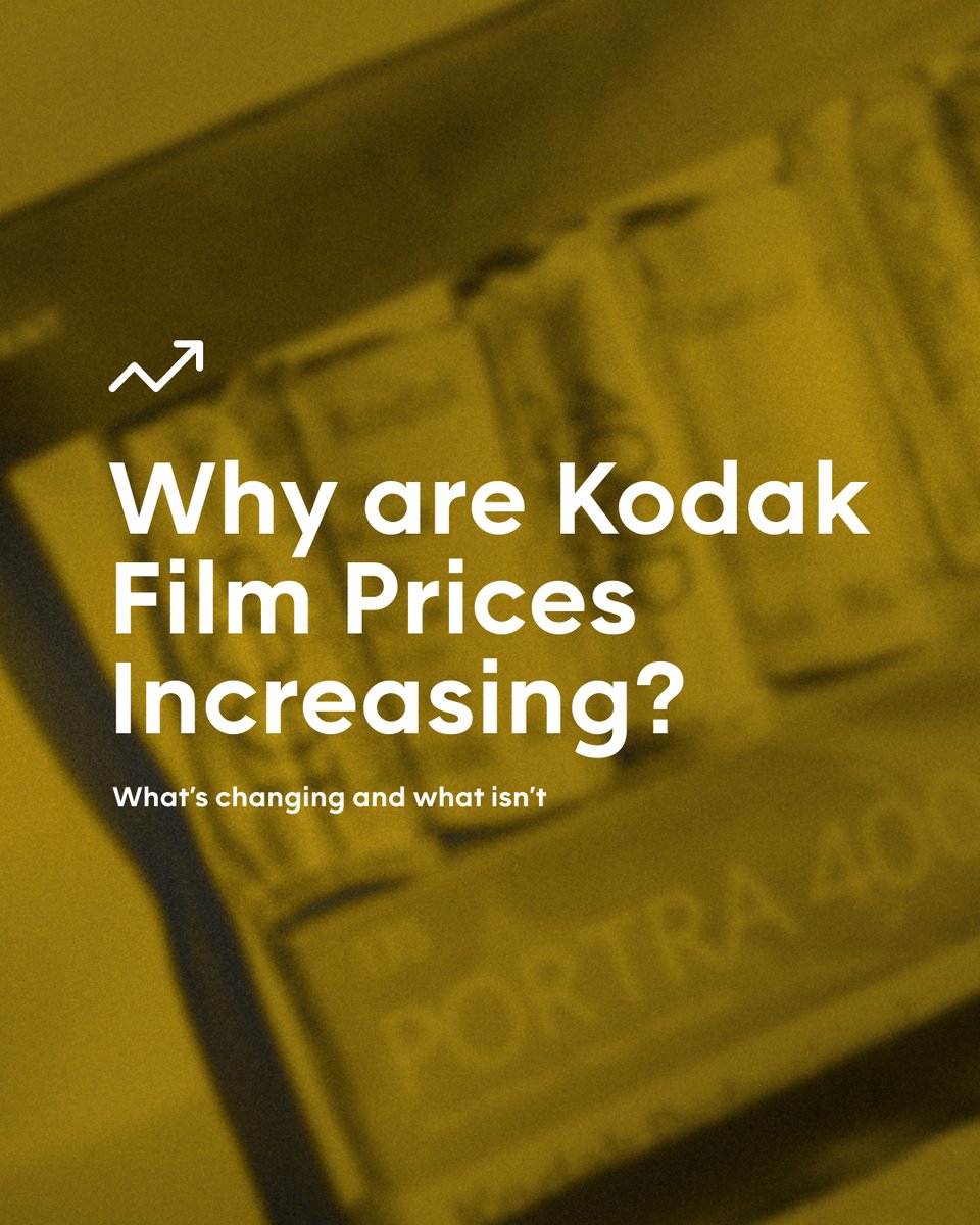 moment's tweet photo. The rumors are true: Kodak film prices are going up 😢

As a team of film lovers, it's important we keep our community informed and provide the utmost transparency right now.

Read more on why this is happening, what is changing, and what isn't ⬇️
https://t.co/Ar4eTe4cMN https://t.co/7spxINRL3Q