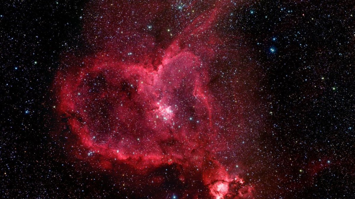 The Heart Nebula is 7500 light years from Earth and located in the constellation Cassiopeia, and today I think it has a special place in the universe, #HappyValentinesDay!