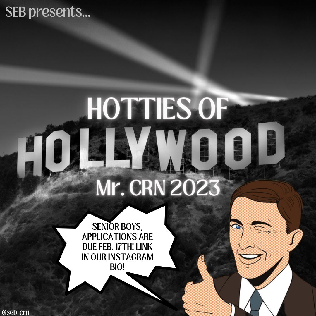 Mr. CRN applications are due this Friday! Link in our instagram bio @seb_crn or click here ➡️ docs.google.com/forms/d/e/1FAI…
