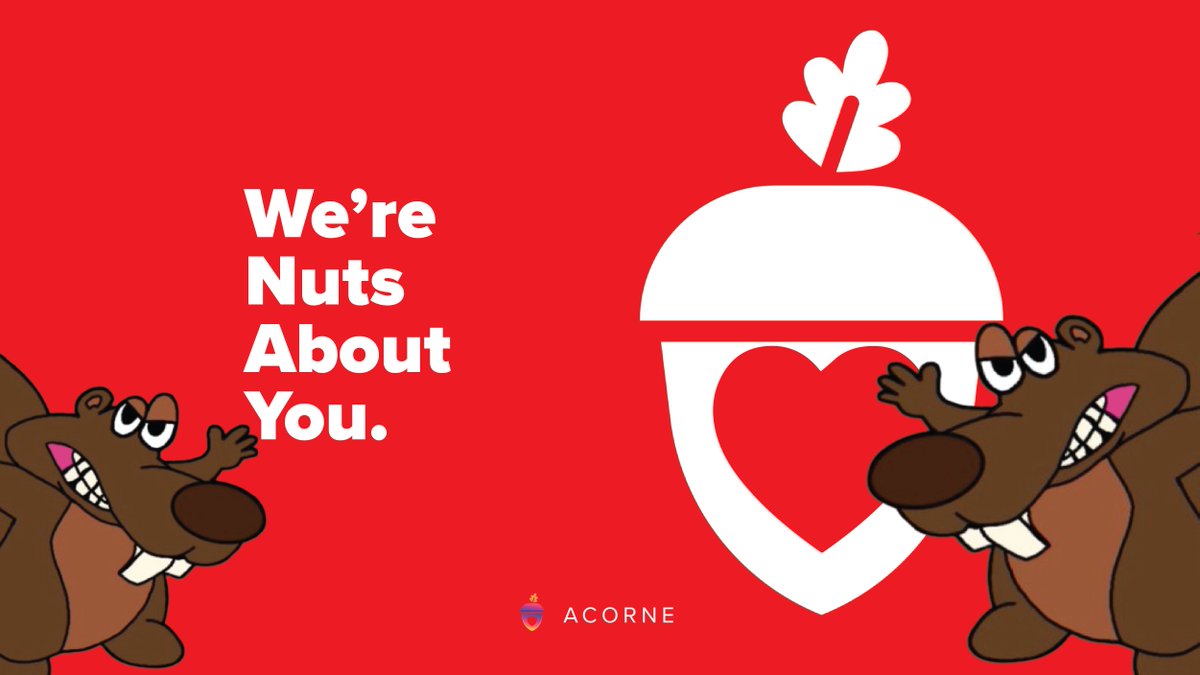 acorne_io's tweet photo. We know...

It's Acorne-y thing to say!

Happy Valentine's Day!

Thanks for all the support.

Protect You Nuts. https://t.co/2WewhFXzql