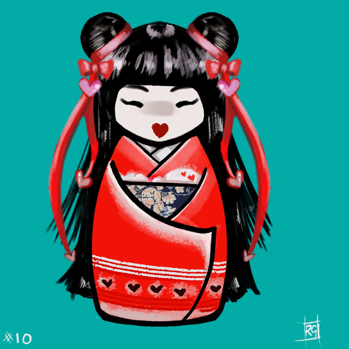 The Valentines Kokeshi Dolls will only have 5 minted of each girl, only available today (the drop is at 6pm EST (11pm GMT))  - if you'd like a random one delivered to your wallet at drop, nab this one and she will be delivered :) nft.gamestop.com/token/0x52250d…