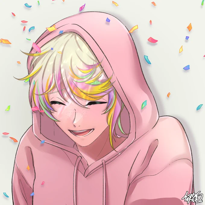 #三洲寺甘太郎誕生祭2023#パラライファンアート甘太郎くんハッピーバースデー映えてる姿もいいけどくしゃっと笑うような笑顔もいいなと思ってなんとか間に合った…! 
