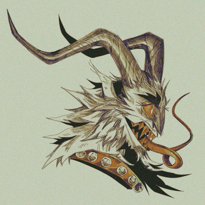 Krampus and Mari Lwyd, patr/on sticker designs from December 
