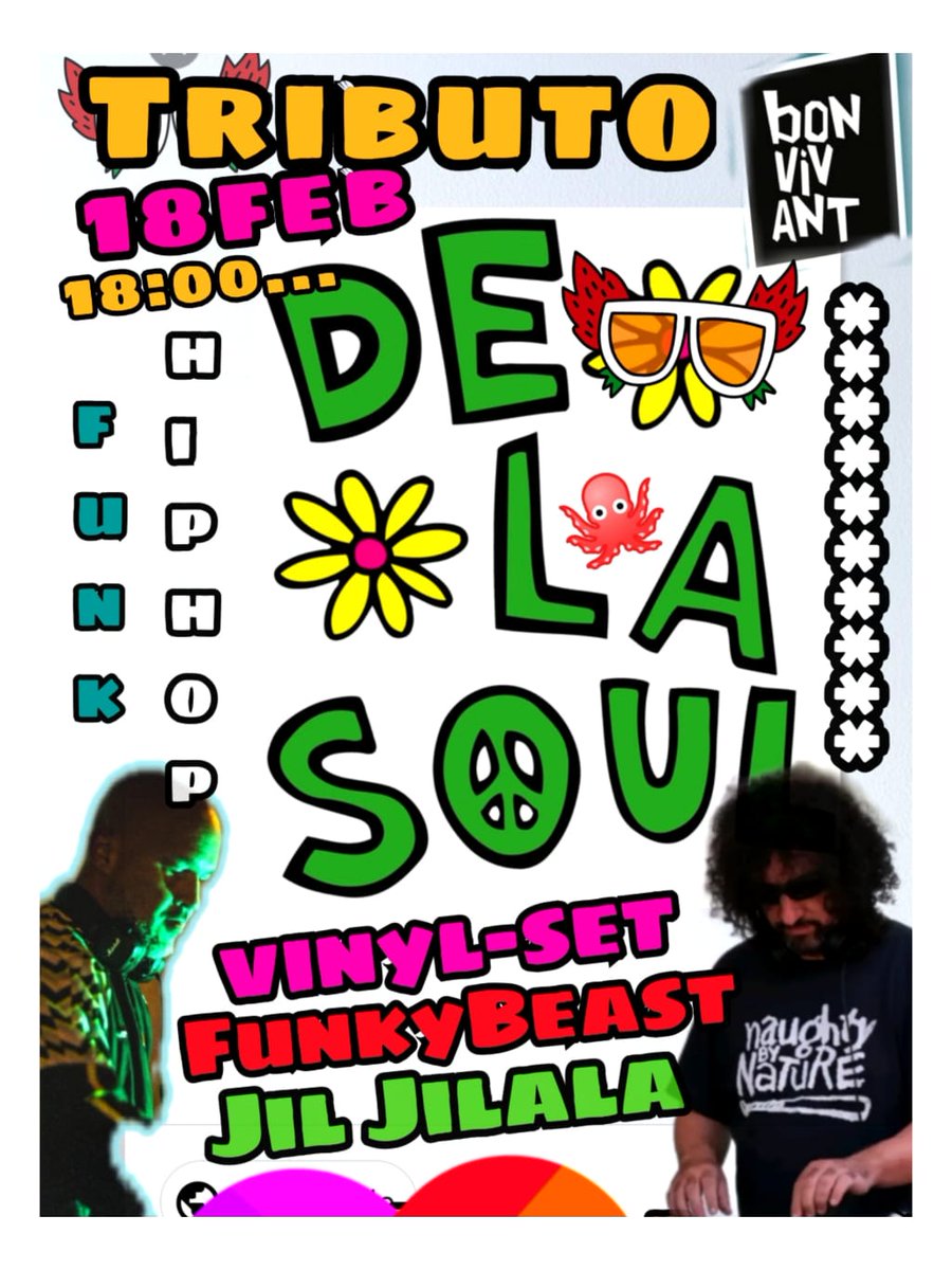 funkdemonium's tweet image. Vuelvo a pinchar el Saturdays porque la ocasión lo merece y porque De La Soul is from the Soul #trugoythedove #dave #plugtwo #restinpeace