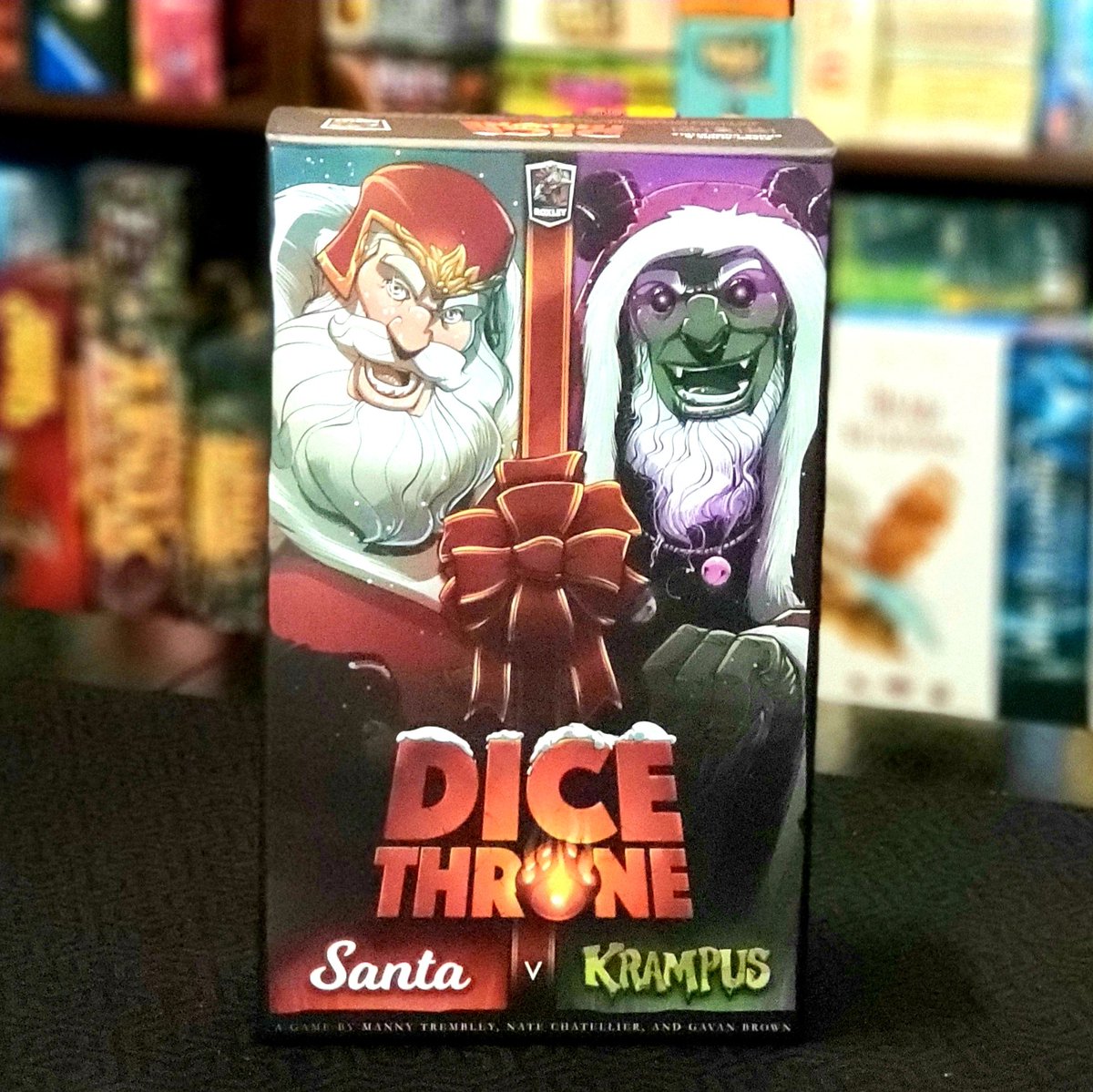 I was so excited to find the Santa vs Krampus <a href="/DiceThrone/">Dice Throne</a> #boardgame at my #flgs <a href="/hithertocoffee/">Hitherto Coffee + Gaming Parlour</a> today!
It might be Valentine's Day, but I've been trying to find this game ever since I learned that I'd completely missed the #Kickstarter. <a href="/meepsociety/">TheMeepleSociety</a>