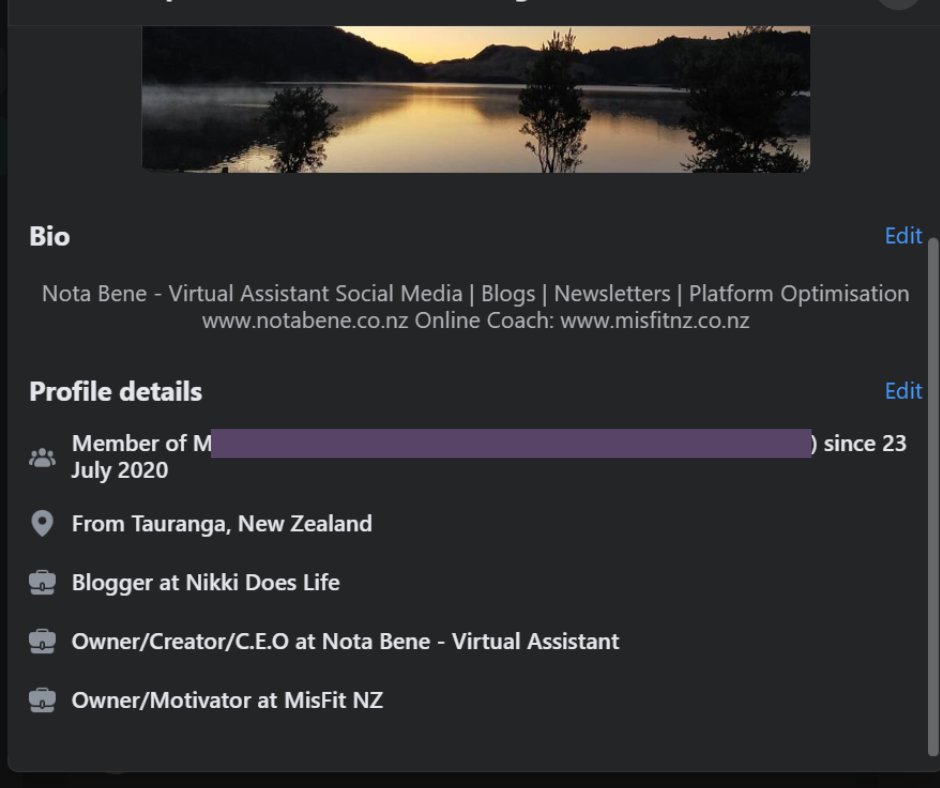 TOP TIP

Did you know you can adjust your Facebook profile to suit the groups you are in?

Genius! 

#SocialMediaManager #FacebookTips #SneakyTips #FacebookHacks #VirtualAssistant 

notabene.co.nz/contact - let's chat!