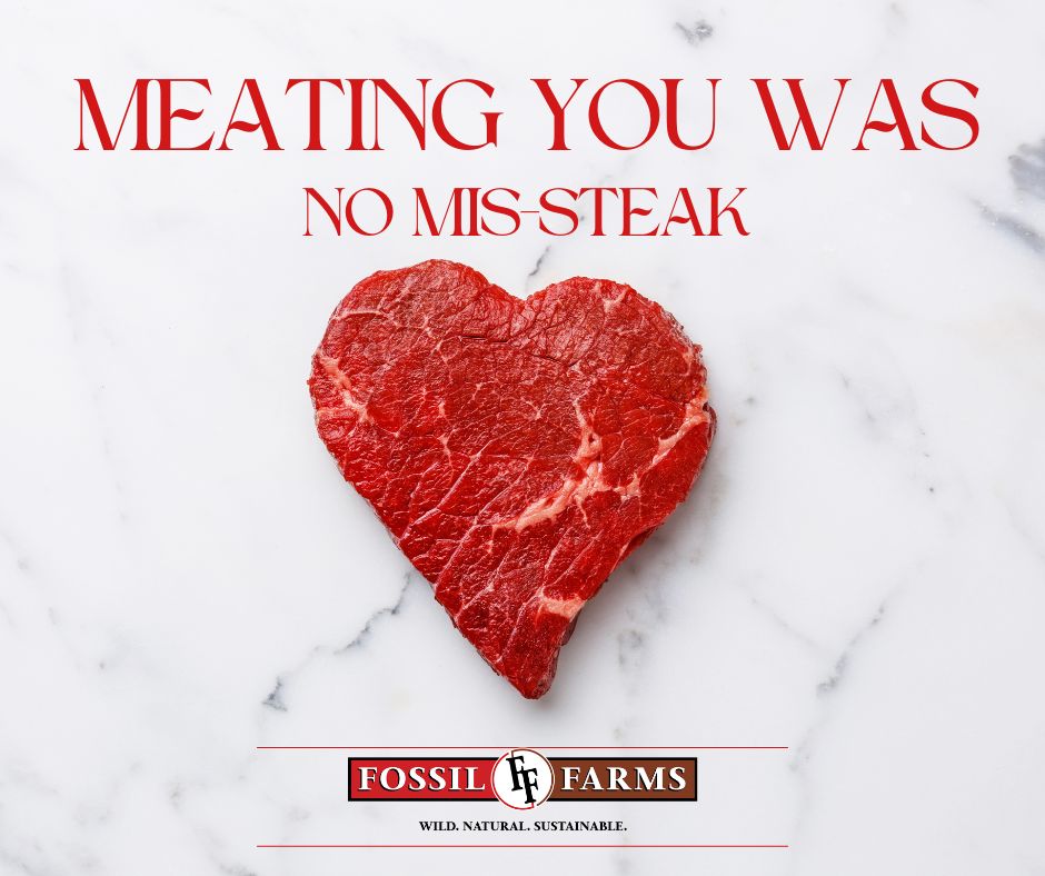 fossilfarms's tweet photo. Happy Valentine's Day! ❤️❤️❤️❤️
#singleforvalentines #eatfossilfarms #steakheart #valentinesdinner #cute #lessmeatbettermeat https://t.co/328THEip6B