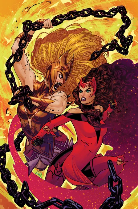 INTERIORS I'm drawing a whoooole issue (long time, I know)! SCARLET WITCH #5Written by Interiors drawn by me, colored by  2023Here's the cover, drawn/colored by me - VERY EXCITED!  