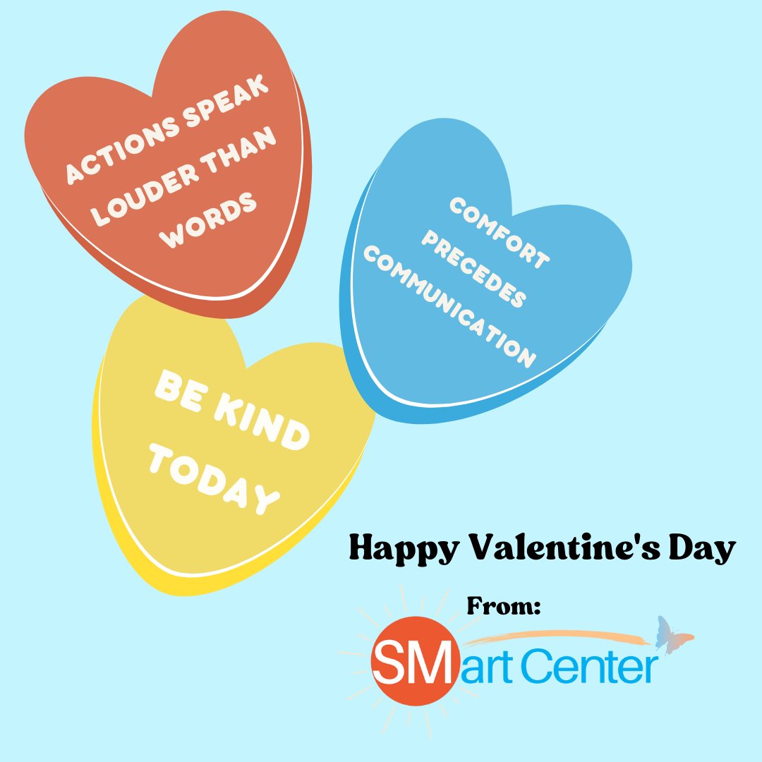 Happy Valentine’s Day from all of us here at the SMart Center! Remember to be kind today and value how some people may use their actions to say “I love you” rather than their words.  

#SelectiveMutism #ValentinesDay #bekind