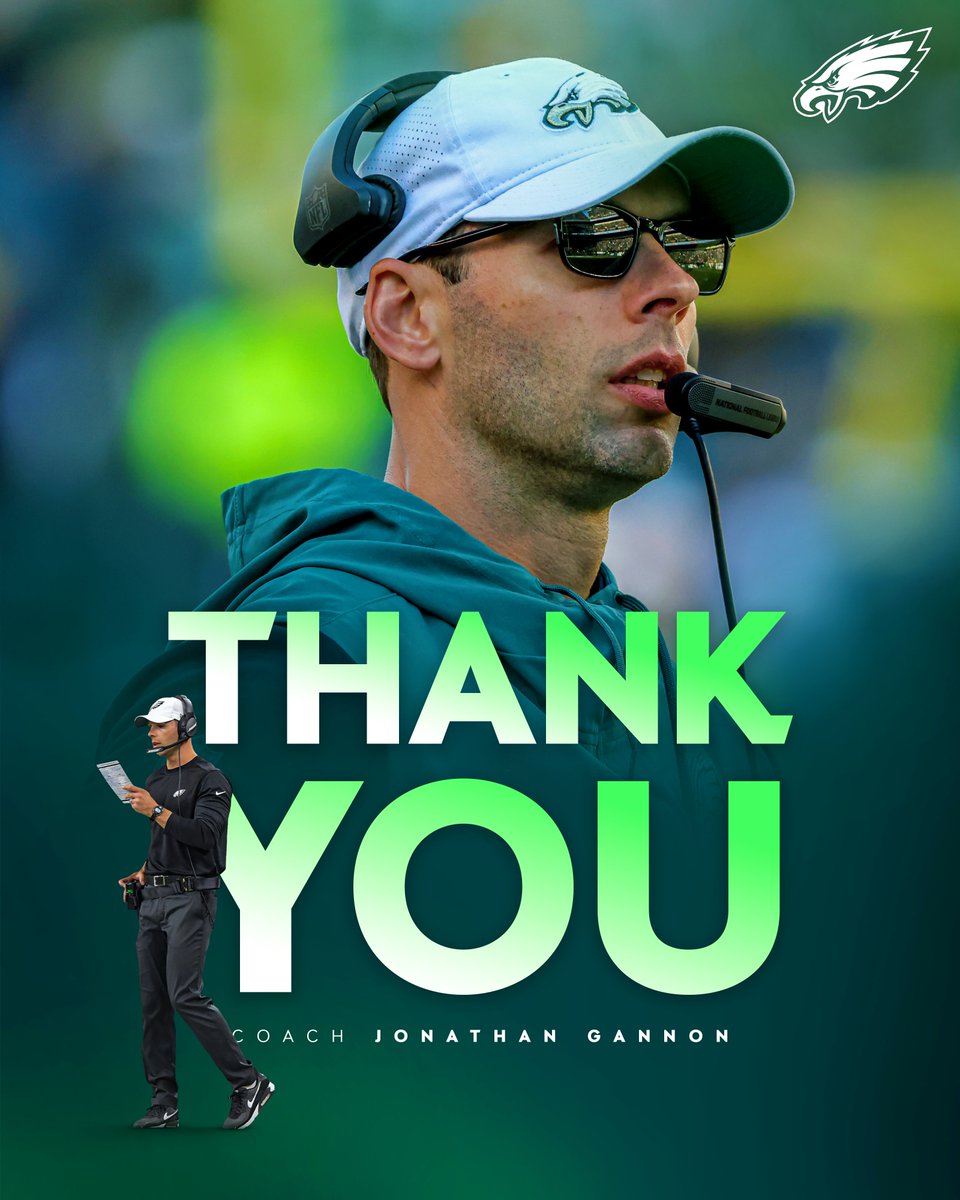 Eagles's tweet photo. Thank you, Coach Gannon. Wishing you the best in Arizona!

#FlyEaglesFly https://t.co/14QYlNMq2k