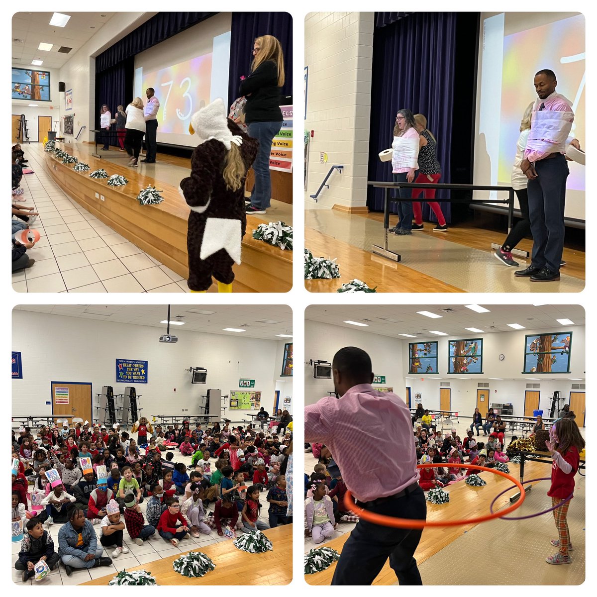 We celebrated the 100th Day of School with counting, contests, and fun! Thank you @MsLeahRoberts for teaming up to make this happen! @B4wdfocused @kjdrosinos @dspringses #100thdayofschool #vbschools @vbschools @VBTitleI #diamondtough