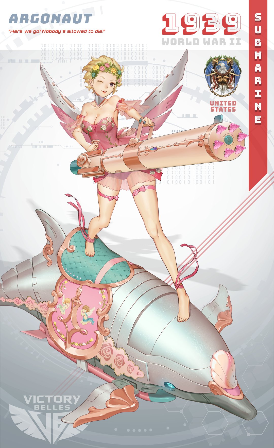 USS Argonaut as Eros | Victory Belles Minecraft Skin