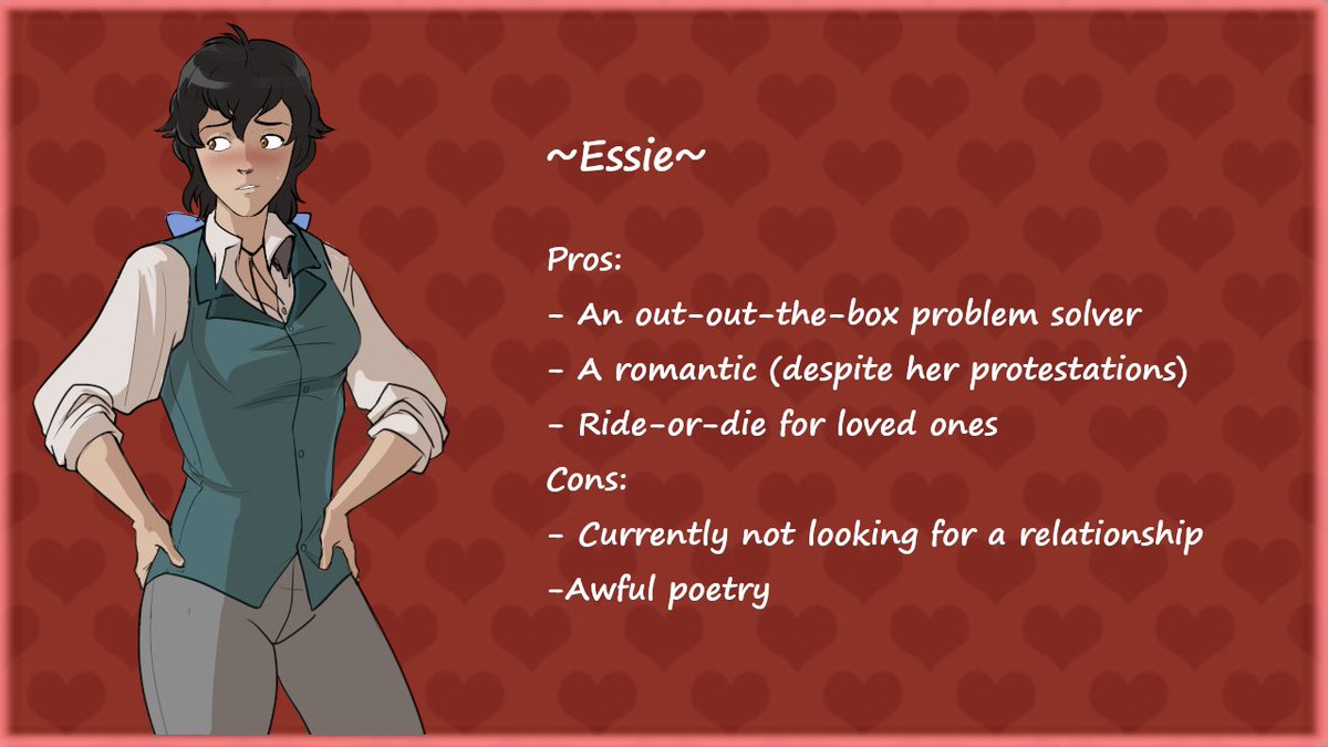 EXPressoMutt's tweet photo. Happy Valentine's Day! For fun, we've ranked #CameraAnima characters for how dateable they are
#indiegames #visualnovel #vn #gaming #indie #pointandclick #vnlink https://t.co/BwBNpSTXS9