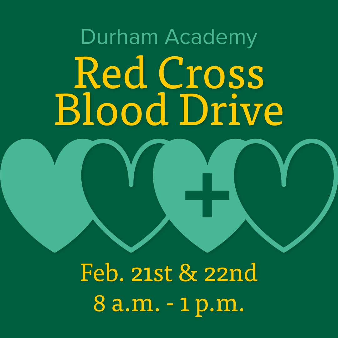 DurhamAcademy's tweet photo. 💚 The Red Cross Club will host a blood drive on Feb. 21st and 22nd, from 8 a.m. to 1 p.m. in the Kirby Gym lobby. Register at: https://t.co/9iko1wuUIa ❤️🩹🅰🅱🅾🩸
Parents, faculty, and students 16 and older are eligible to donate. #DurhamAcademy #DAcares #RedCros https://t.co/TX4GmxKhwG