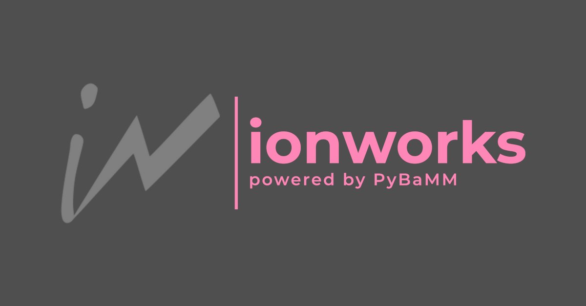 Ionworks is powered by <a href="/pybamm_/">PyBaMM</a>! ⚡️

And, as such, we are strongly committed to supporting the growth of the open-source project.

Read more about our relationship with PyBaMM:
ion-works.com/blog/our-relat…

#battchat #batterytwitter #opensource