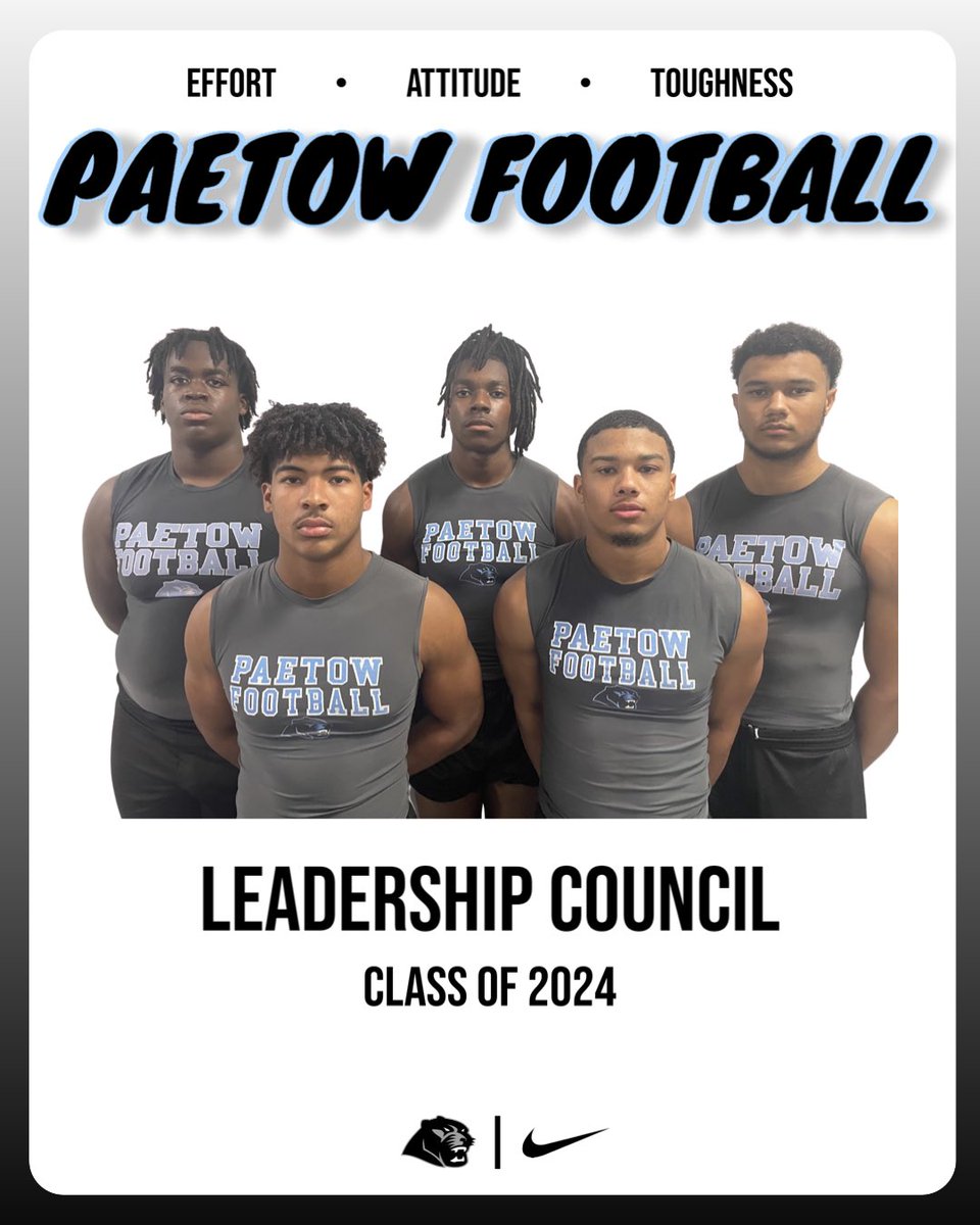 PaetowFootball's tweet photo. Leadership Council ‘24                                     Joseph Ugwu Jr, Kaleb Molina, Jabari Bush, Yonis Descieux &amp; Loghan Thomas https://t.co/b16nNdGVnR