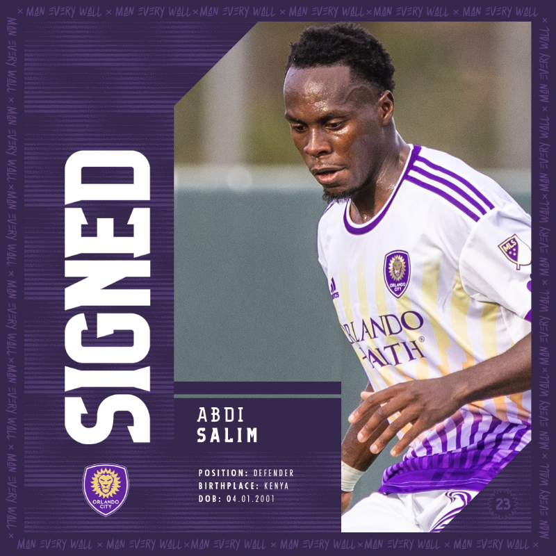 OrlandoCitySC's tweet photo. Adding to the backline 💪 

Orlando City SC signs 2023 MLS SuperDraft selection Abdi Salim.