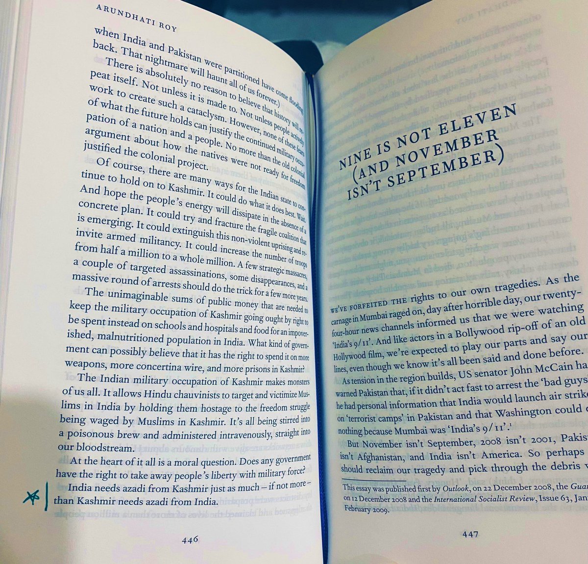 What a splendid line !

“India needs azadi from Kashmir just as much - if not more - than Kashmir needs azadi from India.” — p 446, My Seditious Heart By #ArundhatiRoy