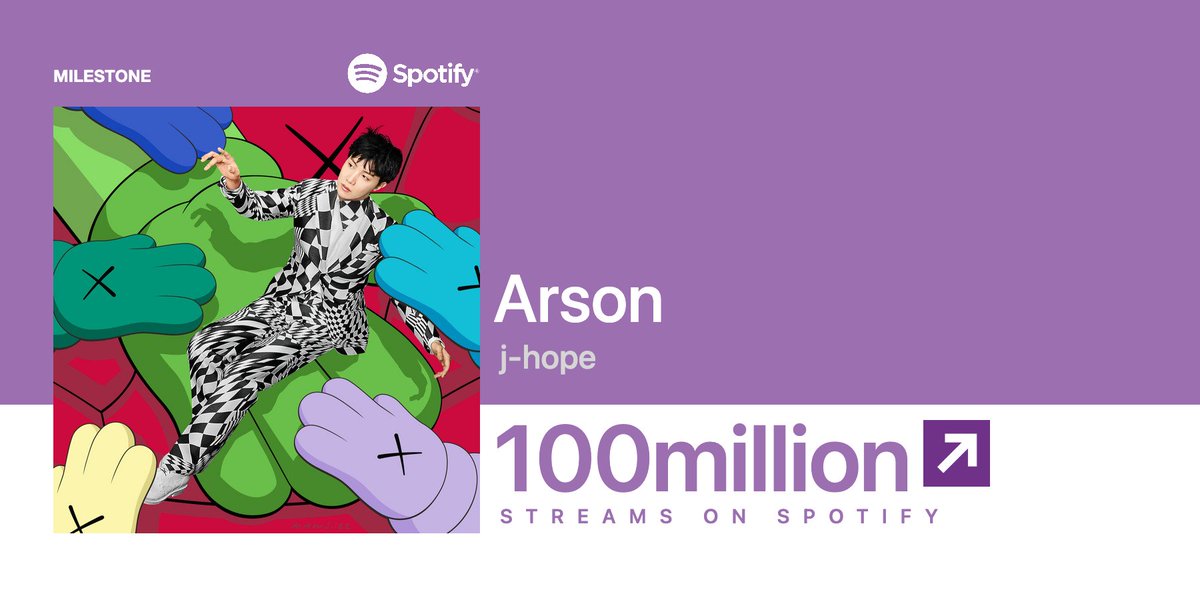 btschartdata's tweet image. "Arson" has surpassed 100 million streams on Spotify!