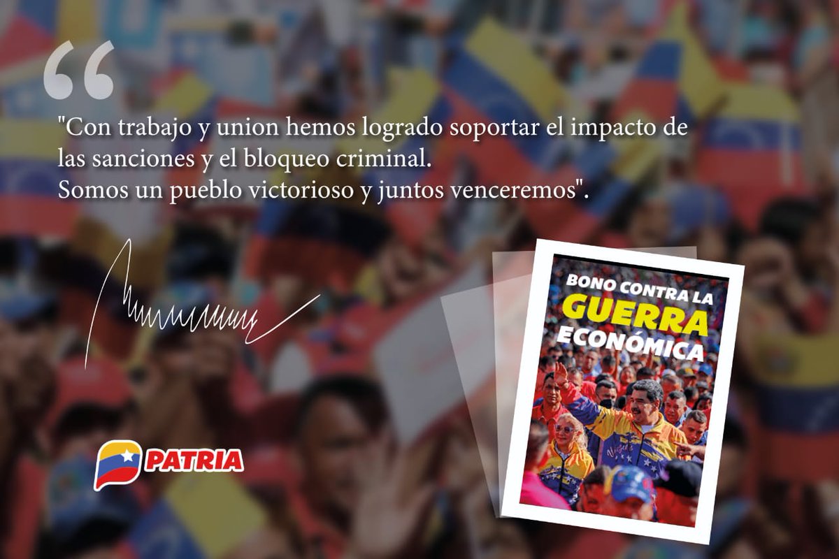 #ATENCIÓN|| Inicia la entrega del #BonoContraLaGuerraEconómica, enviado por nuestro Presidente <a href="/NicolasMaduro/">Nicolás Maduro</a>, a través de la #PlataformaPatria, como parte de los esfuerzos para proteger al pueblo del bloqueo imperial.

#LasSancionesSonContraElPueblo 
#14Feb