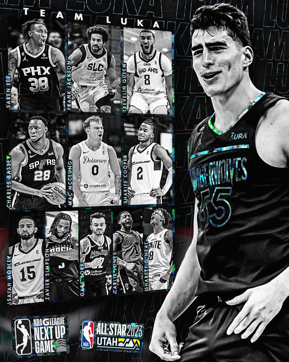 iawolves's tweet image. 𝗧𝗘𝗔𝗠 𝗟𝗨𝗞𝗔 𝗜𝗦 𝗥𝗘𝗔𝗗𝗬 🦚

The picks are in and @LukaG_55's stacked squad is all set to take on Team Scoot this Sunday in the first #NBAAllStar Next Up Game 🌟

#raisedbywolves