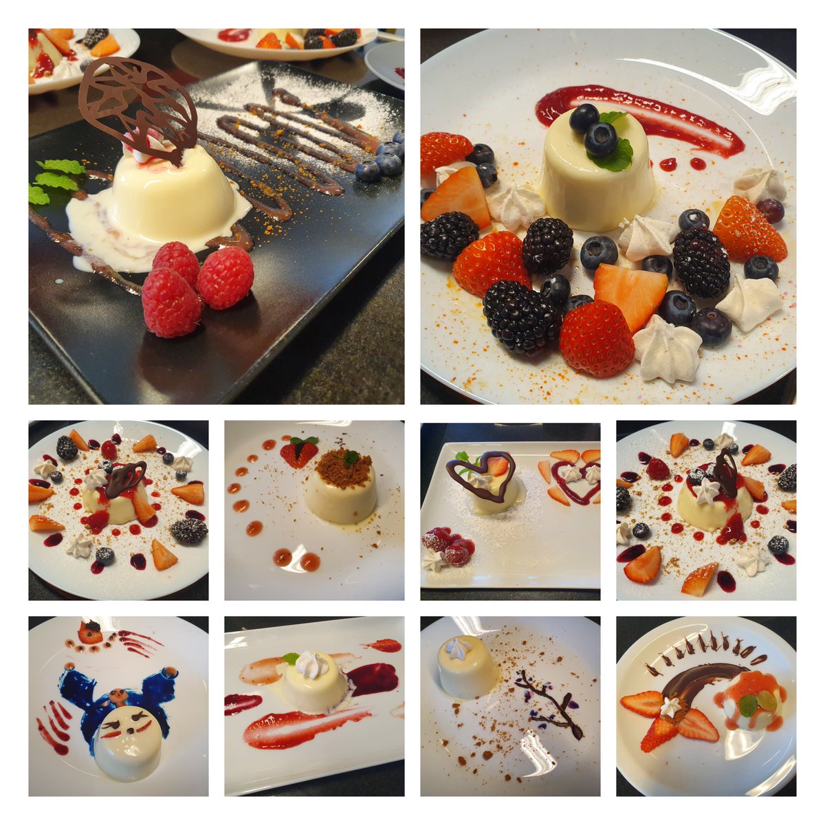 MrDayment_Food's tweet photo. Year 10s were given the creative freedom to style their Panna cotta using a variety of techniques. Our Year 13s stepped in as guest judges and picked the top 3 but were blown away by the quality of all! Well done! #highskill #foodstyling #creativity @BSB_Brussels https://t.co/XoxC9gSsfV