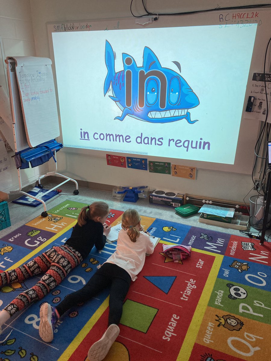 FslGabrielle's tweet photo. We’ve been so busy learning, I haven’t had a chance to post in a long time! We continue to learn weekly sounds and this week, our focus is the sound IN 😊 Ss are loving it! 🦈 @MichaelFitzOCSB @ocsbBonjour https://t.co/7K9jiZyKLe