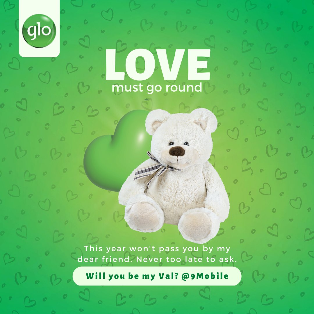 Dear @globacomlimited
I have decided to help keep spread the love. 

Surfing through social media and life itself, a piece is still missing. 

Valentine's Day is about to end and I don't want this year to pass you by.