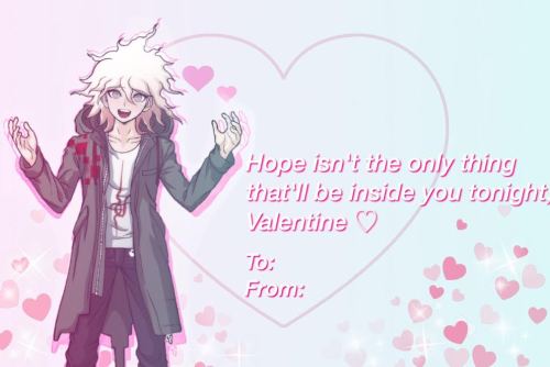 Le entrega una tarjeta de San Valentín, <a href="/ofboringhope/">❛ 𝐊𝐀𝐌𝐔𝐊𝐔𝐑𝐀 𝐈𝐙𝐔𝐑𝐔 ︎ ︎ ︎</a>.