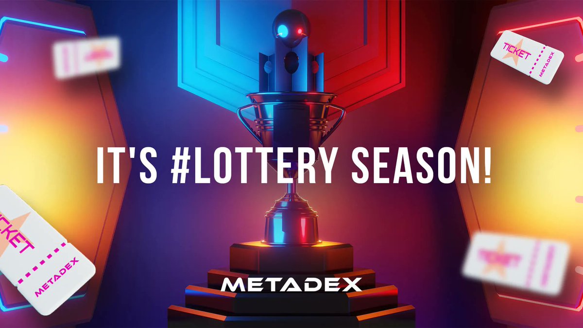 metadexdao's tweet photo. 🙌 It's #lottery season! 

And, for added 💫 excitement, we just increased the ✨ Jackpot from 40% to 60% of the total winnings! 

Don't forget to grab your tickets 🎟 for a chance to #WIN! 💵

👉 Go to: https://t.co/MByHITUsUe https://t.co/RXtE18VQxI
