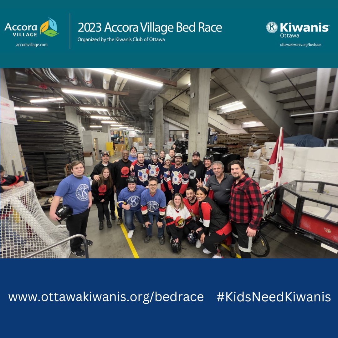 What a fantastic night racing between periods at the #Sens game! We hope you all enjoyed the preview of what's to come in only FOUR DAYS!! #KidsNeedKiwanis #AccoraVillageBedRace #BywardMarket #Winterlude