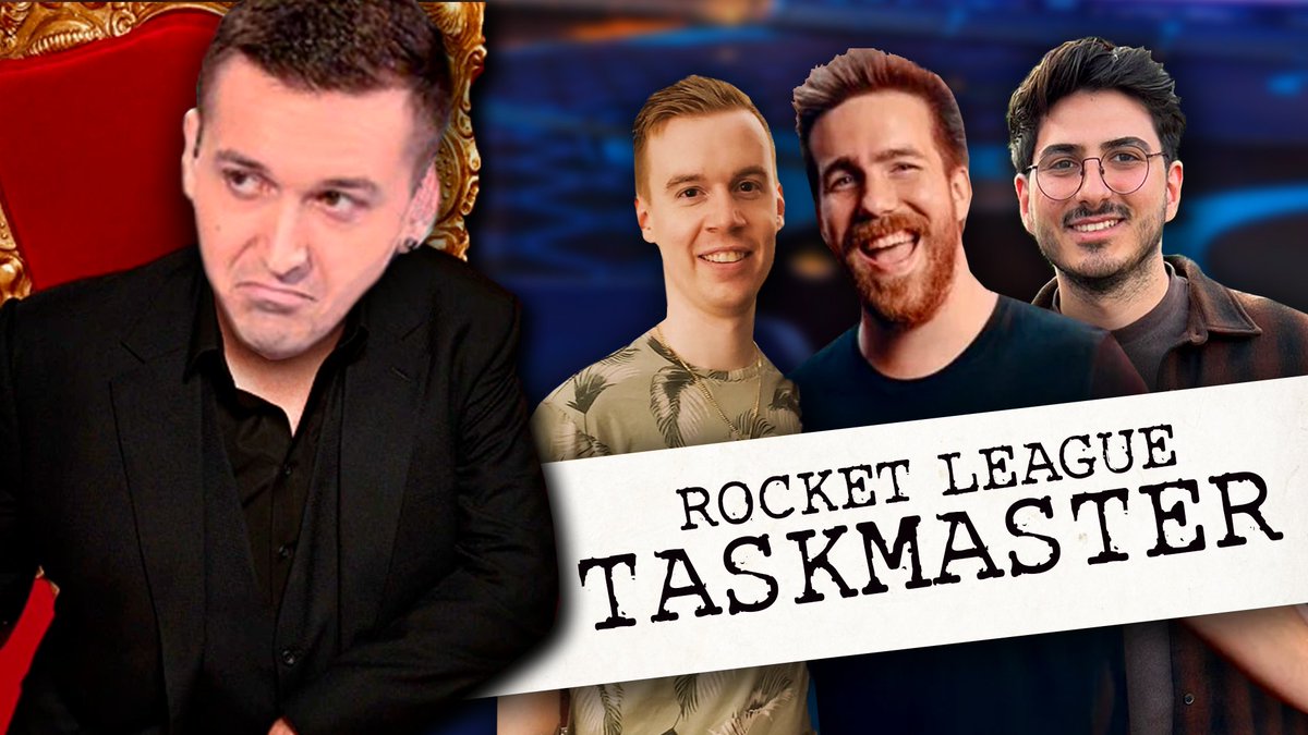 LawlerTV's tweet photo. I challenged Rocket League creators to complete simple tasks...

Ever see the show Taskmaster? I've brought it to Rocket League with @Lethamyr_RL , @Jonsandman , &amp; @MERTZY 

Hope you like it! Full video linked in the replies https://t.co/FFLgDxVyHn