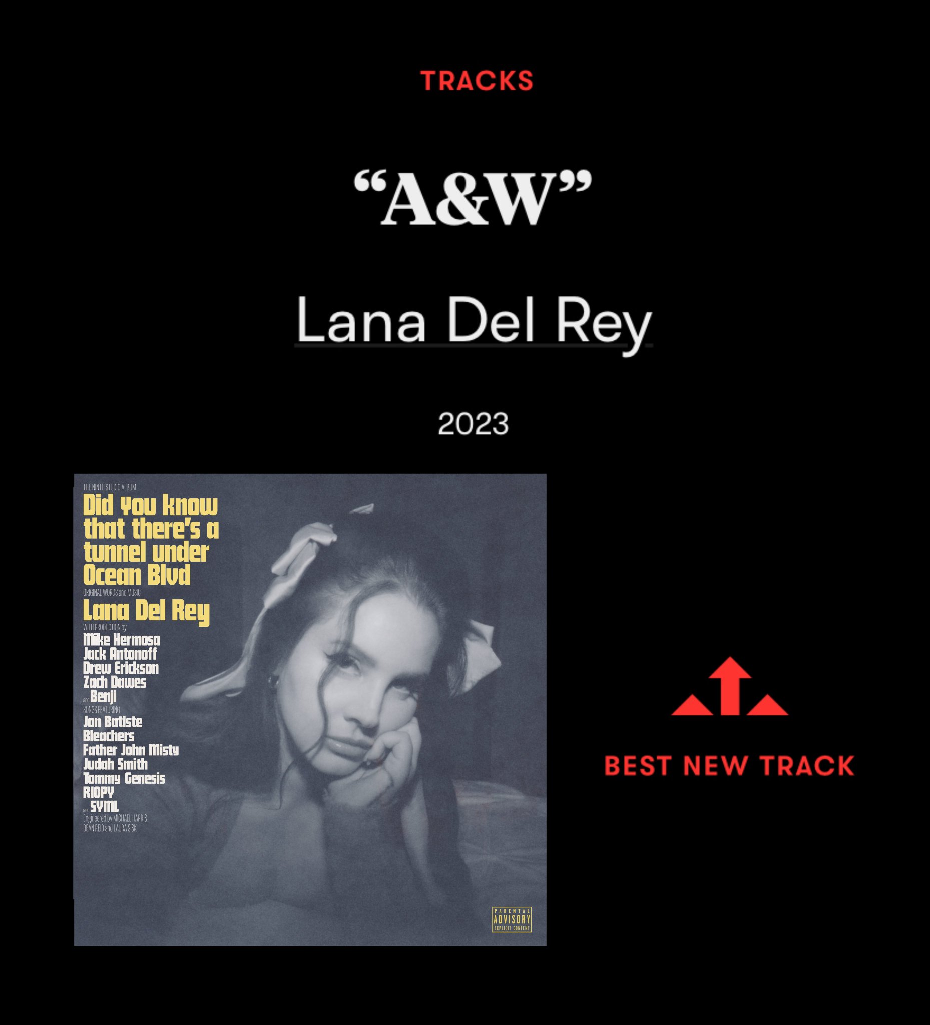 Lana Del Rey Charts on Twitter "Pitchfork has named Lana Del Rey's “A