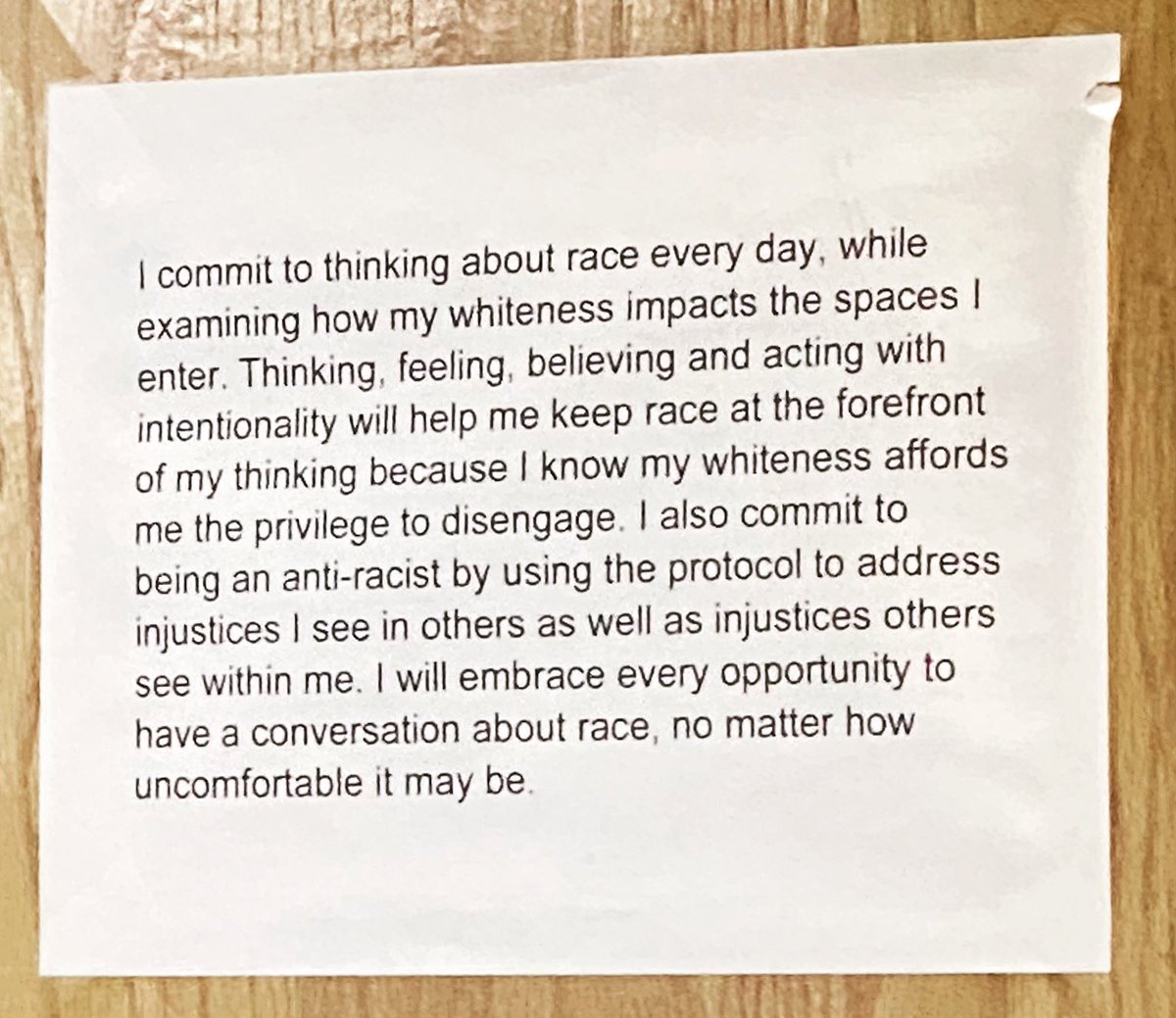 This was posted on the door of a middle school classroom in the Cherry Creek School District. Students in middle school are 11-14 years old. We need to be paying attention to the signage in school buildings to protect our kids.