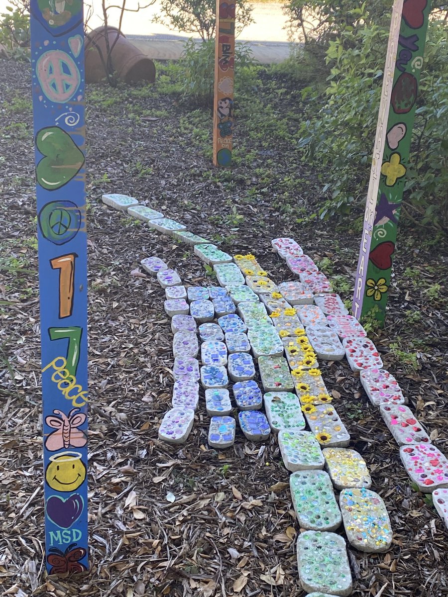 We will always remember. Thank you CCES students and staff for creating this beautiful painted brick rainbow. Once they finish it I will update post.