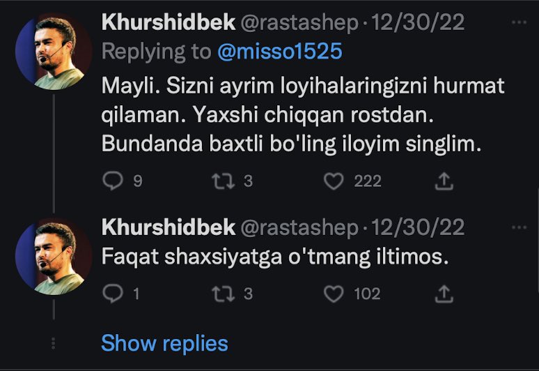 Bugungi sonimizni rastashep ga bag’ishlasak bo’lar ekan. 
#uppercut #uztwit #uztvit