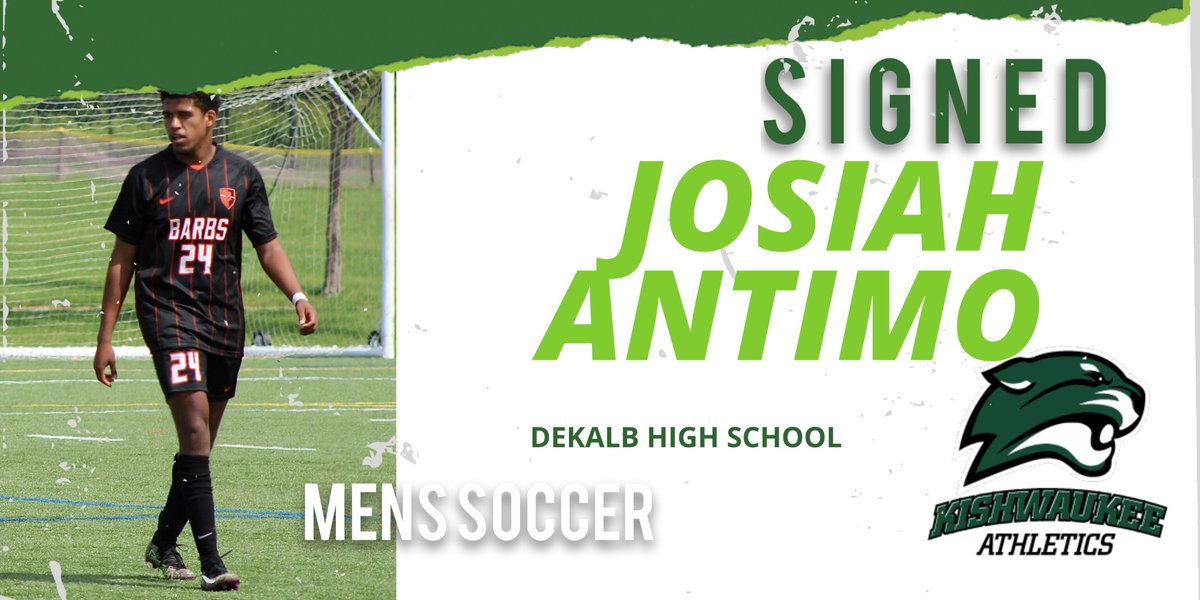 New day, another new signee!  Announcing our latest signee for the Mens Soccer Program ... Welcome Josiah Antimo, Forward - DeKalb HS, to the Kougars Family! ⚡️ #KishFam ⚽️
