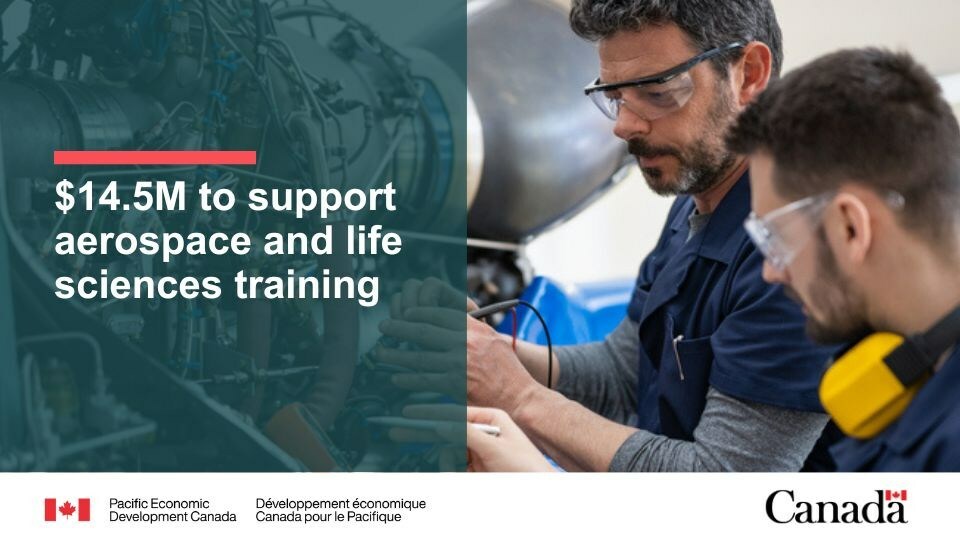 CNWTechnology's tweet image. BCIT receives $14.5M in PacifiCan funding to launch a new training program in the aerospace sector and create a National Biomanufacturing Training Centre. Learn more via @PacifiCanEN: prn.to/40SGysB