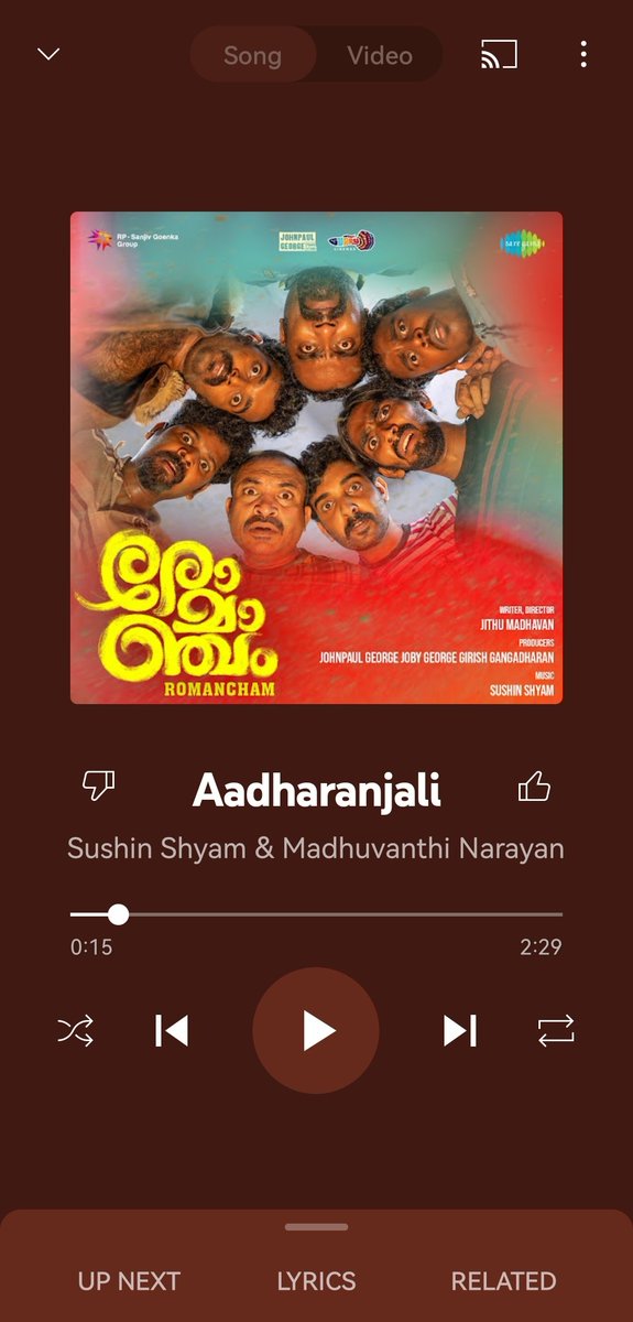 The 808 on this song is 🔥🔥🔥.
#sushinshyam you beauty 😍.

Will probably catch #Romancham in a theater this weekend 👍🏻.