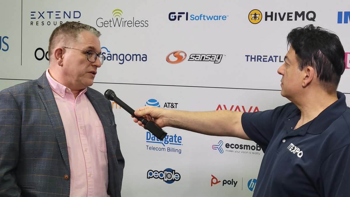 Parallel_PR's tweet photo. Details Matter: @Quantanite1 chief commercial officer #AndrewHall  talks #BPO services demands and #differentiation with @tmcnet publisher @rtehrani at @ITEXPO. 
#TECHSUPERSHOW #CX #outsourcing #customerservice #Transformation #resilience @Parallel_PR https://t.co/5CRlAAZkAj