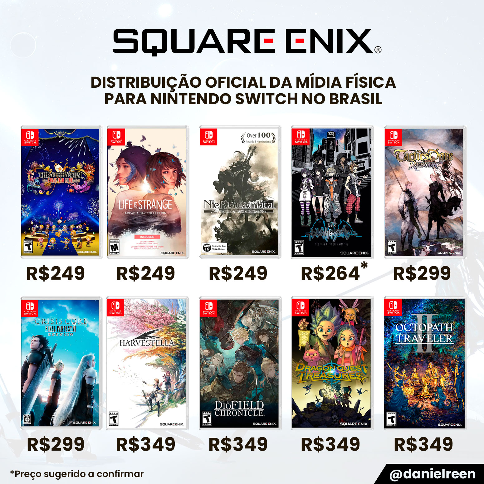 Nintendo confirma início das vendas de mídias físicas do Switch no Brasil