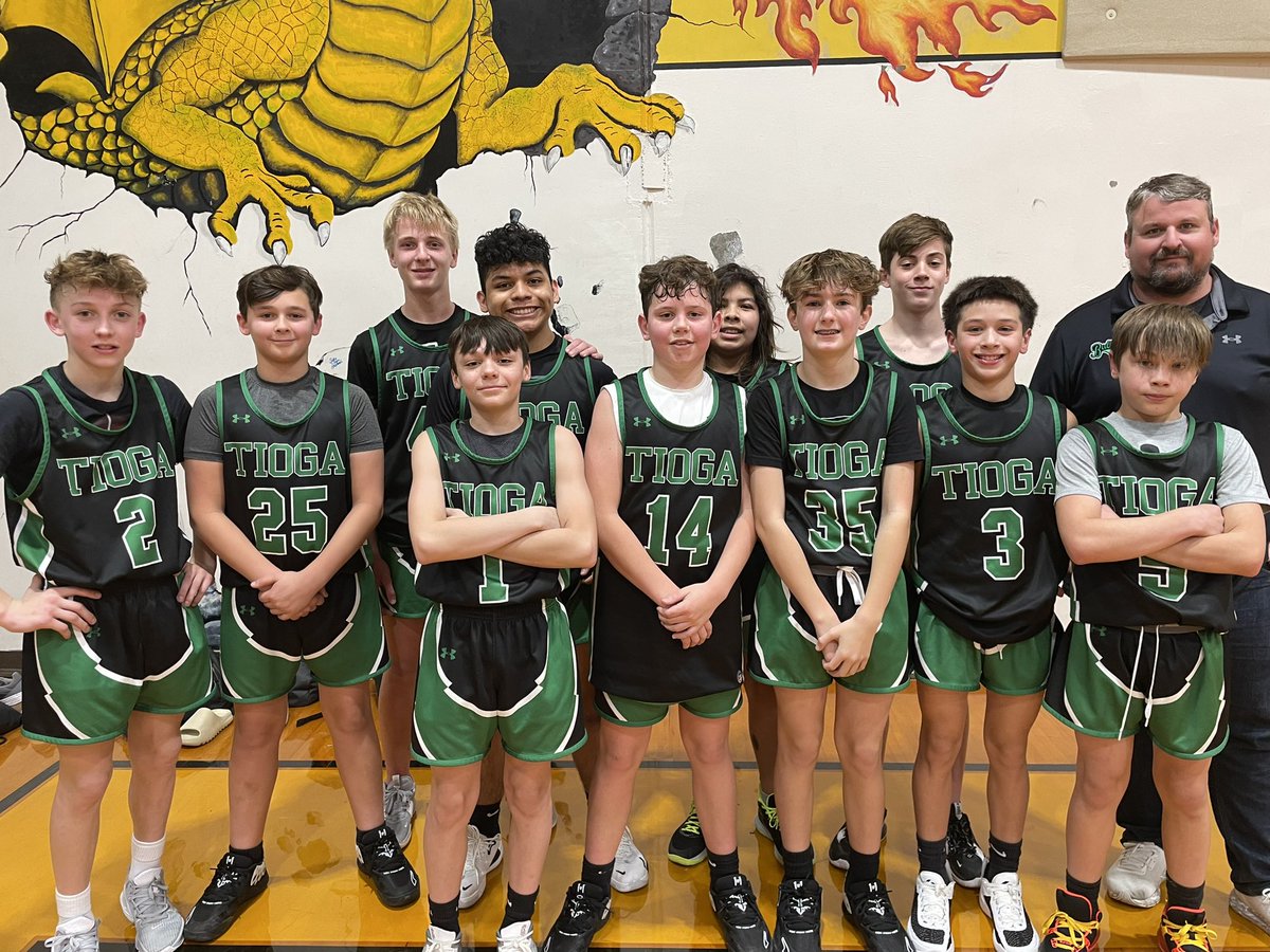 So proud of our Junior High Basketball program!! 8th grade went undefeated and 7th grade only lost two games. The future is bright in Tioga 💪
#TiogaTough

<a href="/CoachChadRogers/">Chad Rogers</a>
@ClubTioga